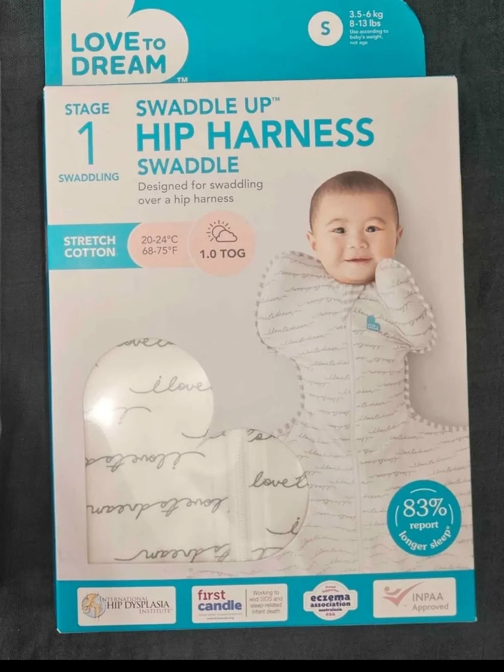 Love to Dream - Hip Dysplasia Sleepsack - Hip Harness 1.0 TOG - Size Small